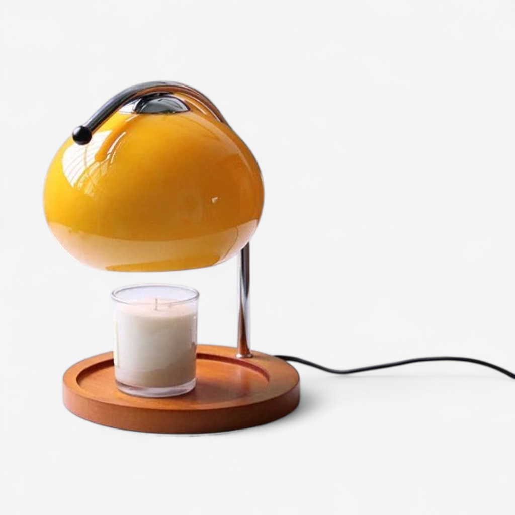 Globe candle warmer lamp on white background